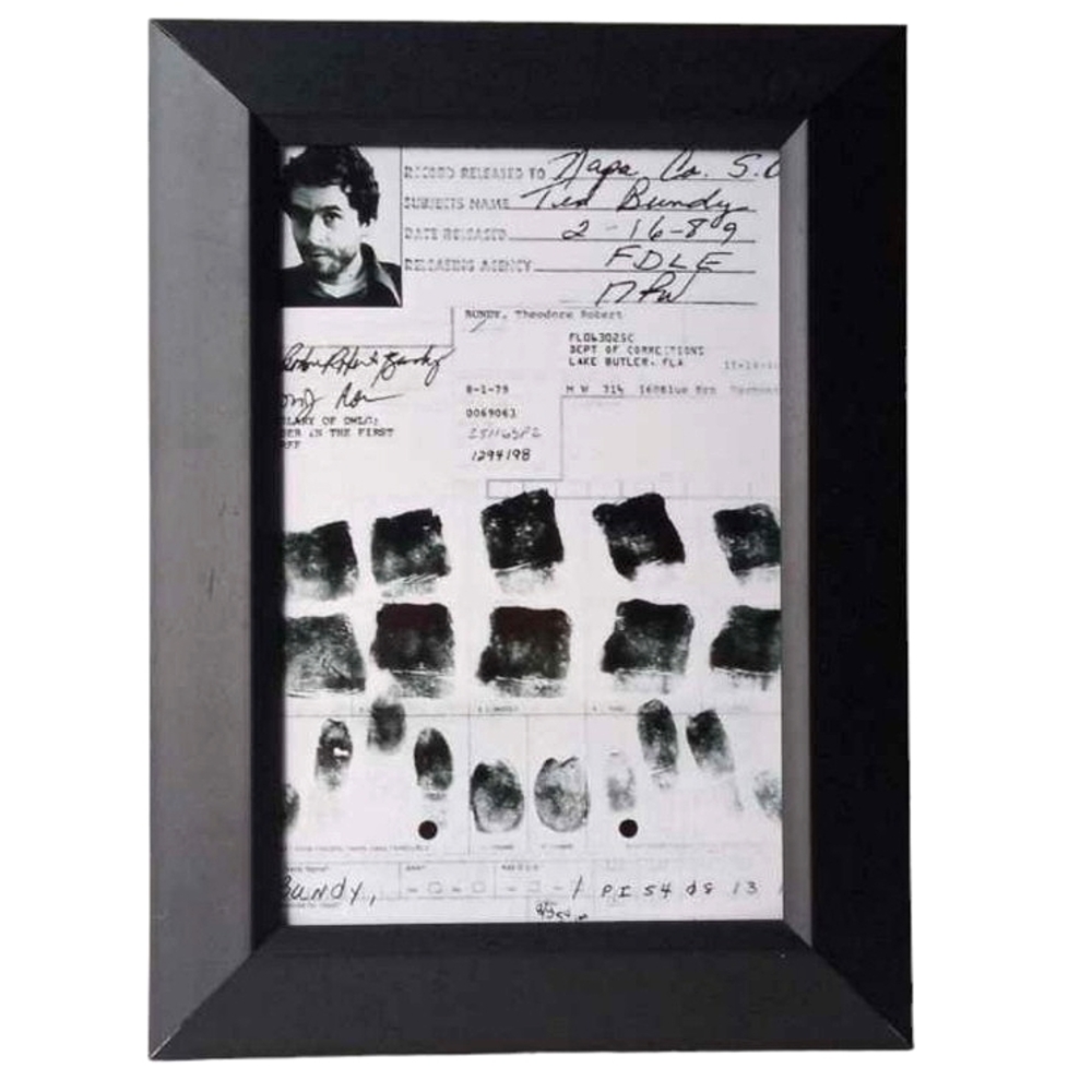 Ted Bundy FBI Photo Serial Killer Framed crime vintage Murder Serial Killer Art